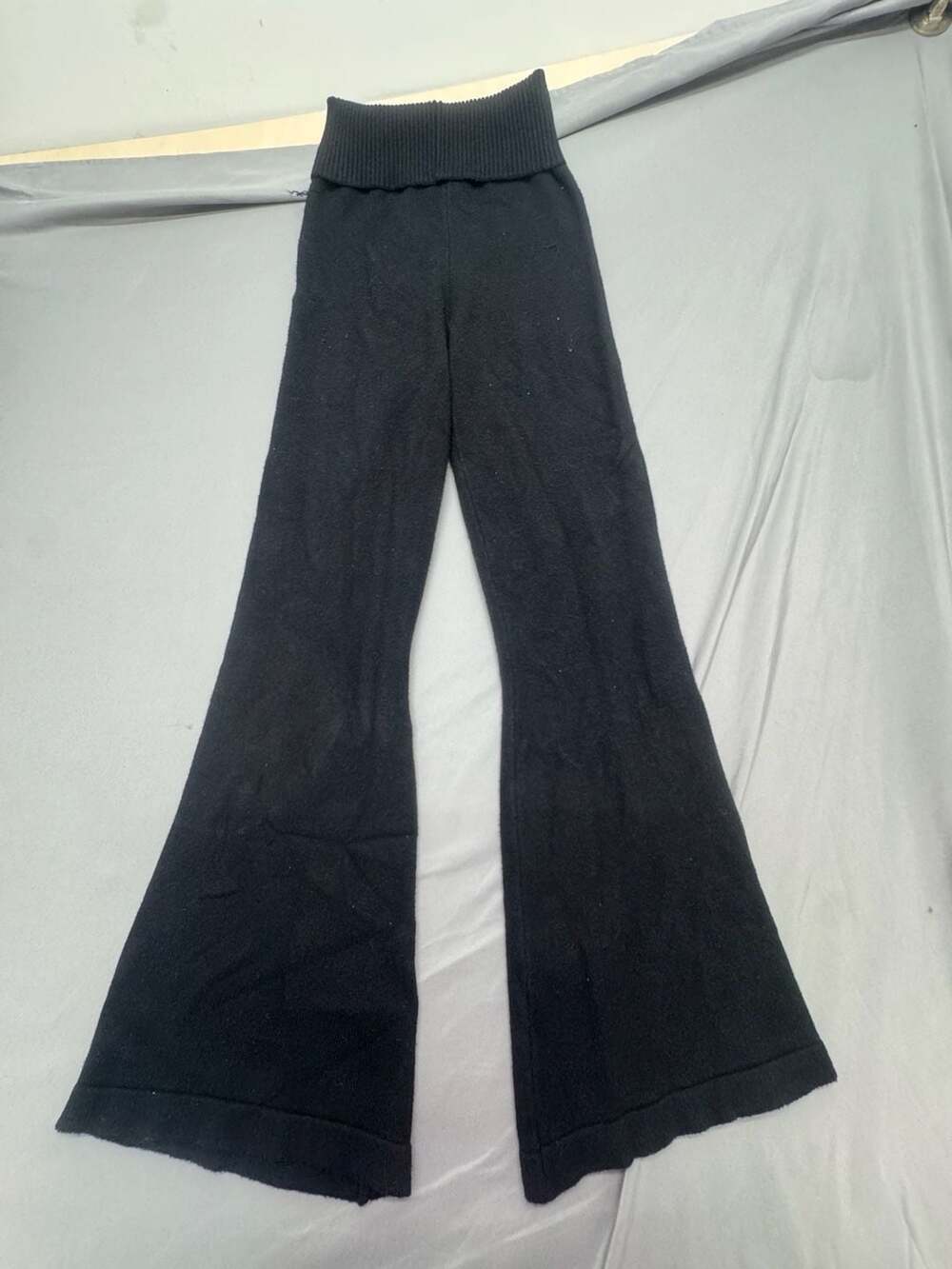 Glance Knit Flare Pants Size M Black